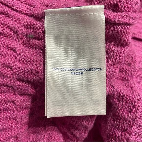 Lands End Purple Textured Cotton Turtleneck Tunic Sweater - Picture 5 of 5